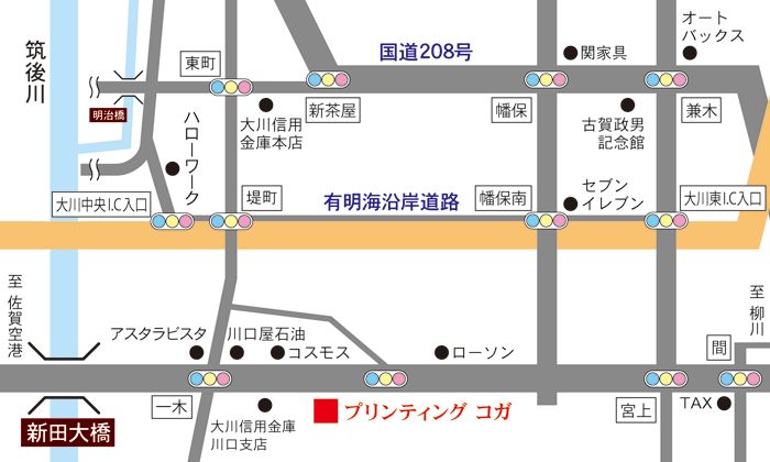 株式会社 プリンティング コガ 所在地MAP